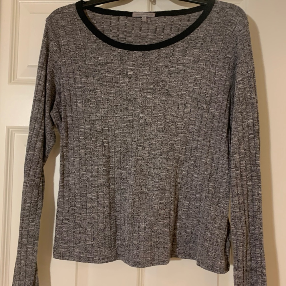 ⚡️ charlotte russe grey long sleeve black trim